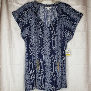 Charter Club Women's Blouse Blue New with Tags